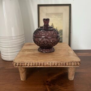 Weisher Moon and Star Amethyst Purple Candy Dish Compote